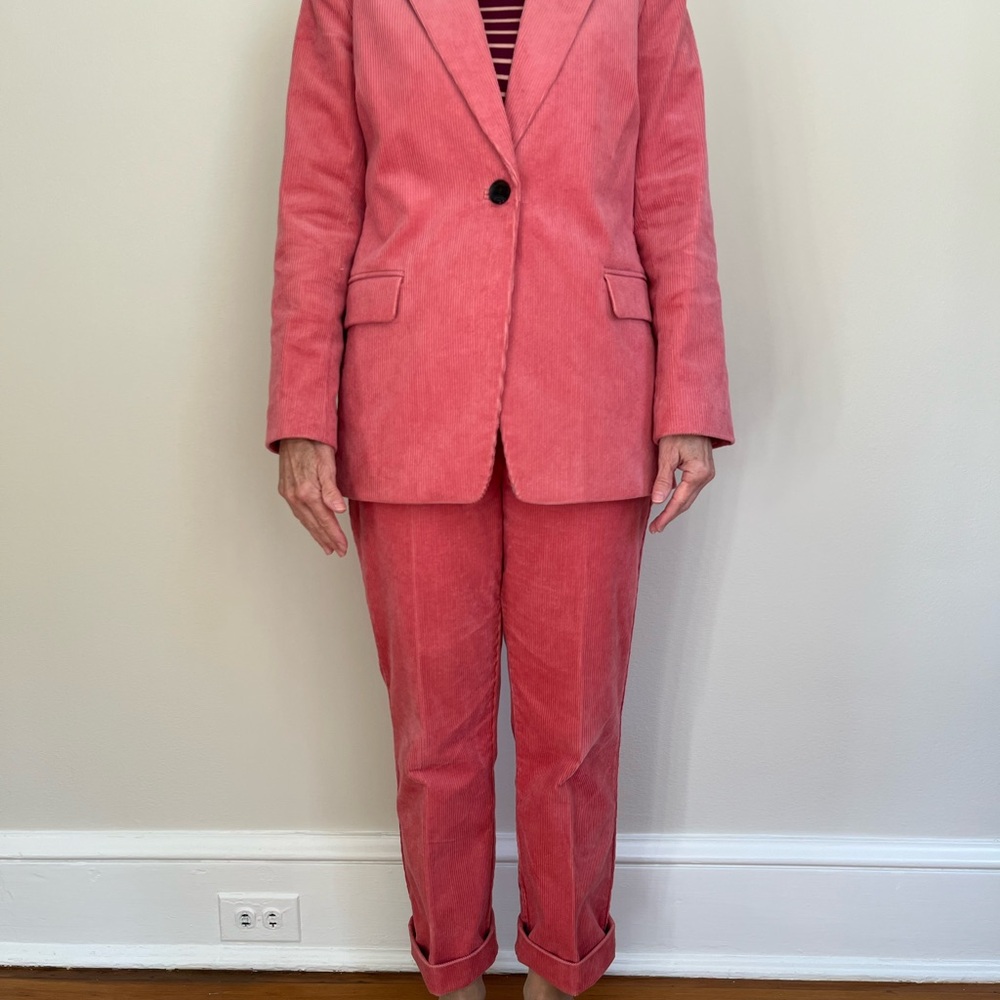 Boden Salmon Corduroy Suit